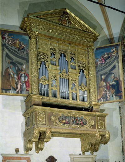 View of church organ, c.1590 by Felice Brusasorci